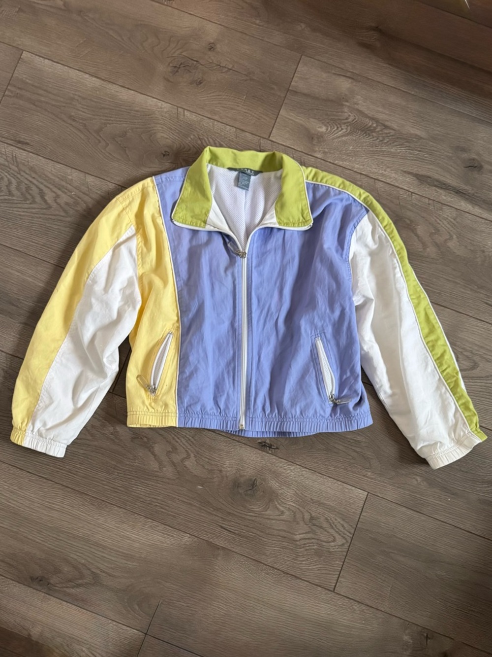 Vintage 80s 90s Pastel Colorblock Windbreaker Track Jacket by Koret Petites - PL